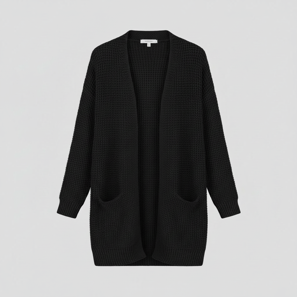 Elegant Black Cashmere Cardigan | Women's Cardigan Sweater