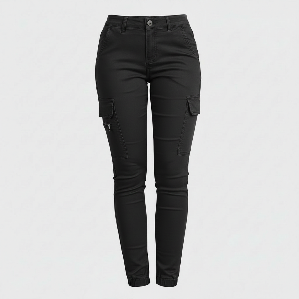 Modern Black Cargo Pants for Women | Trendy Urban Trousers