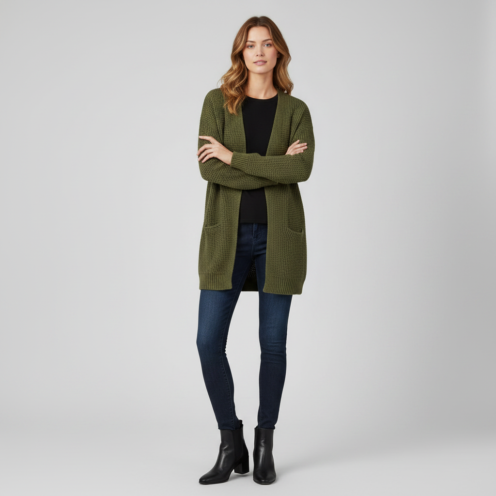 Elegant Black Cashmere Cardigan | Women's Cardigan Sweater