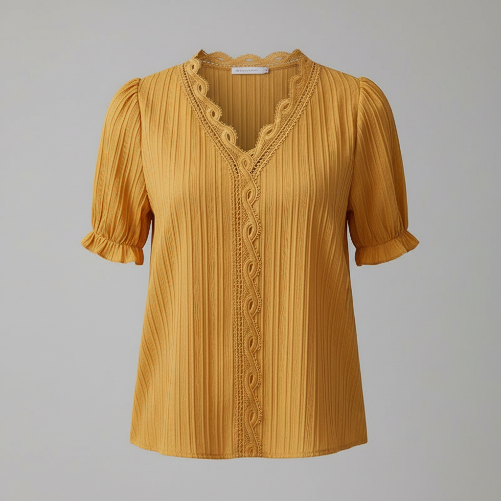 Elegant Puff Sleeve Blouse | Women's Summer Top Plus Size