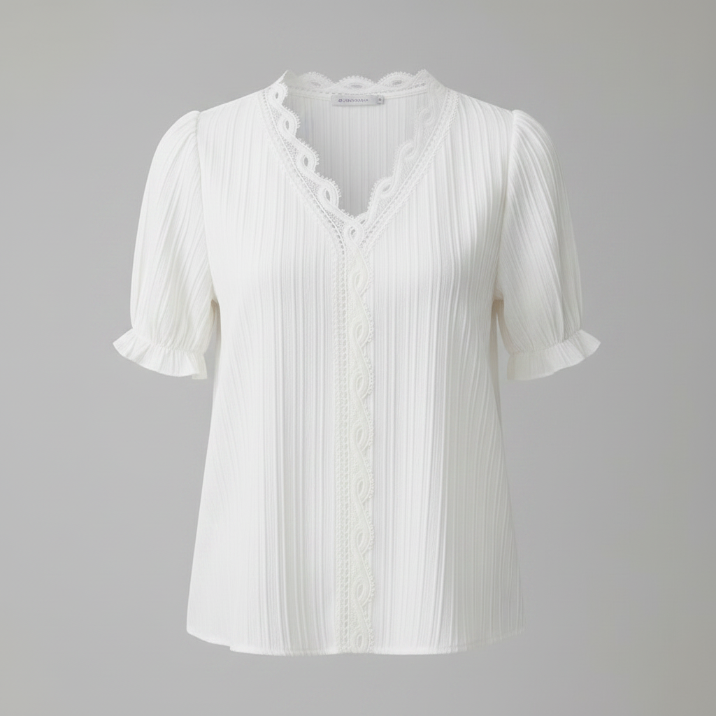 Elegant Puff Sleeve Blouse | Women's Summer Top Plus Size
