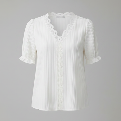 Elegant Puff Sleeve Blouse | Women's Summer Top Plus Size