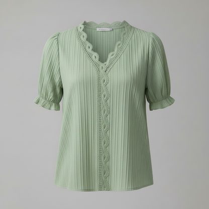 Elegant Puff Sleeve Blouse | Women's Summer Top Plus Size