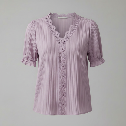 Elegant Puff Sleeve Blouse | Women's Summer Top Plus Size