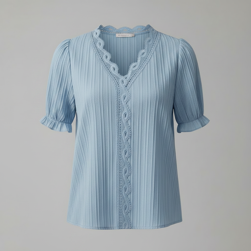 Elegant Puff Sleeve Blouse | Women's Summer Top Plus Size