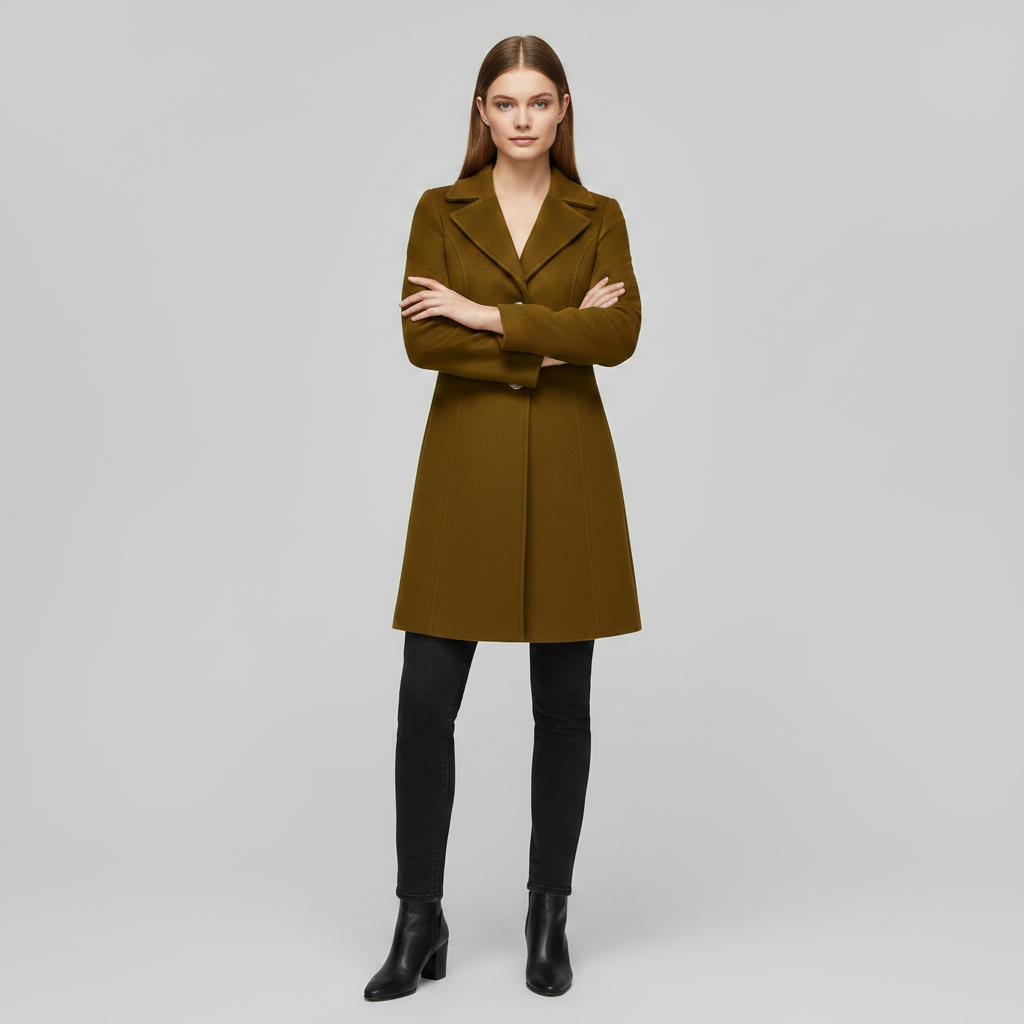Elegant Women's Coat with Buttons | Winter Coats Women