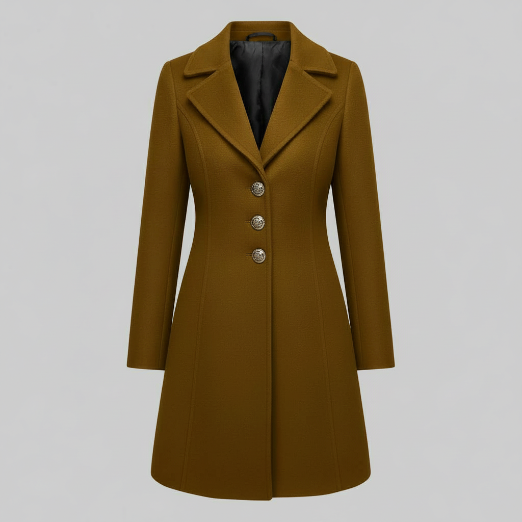Elegant Women's Coat with Buttons | Winter Coats Women