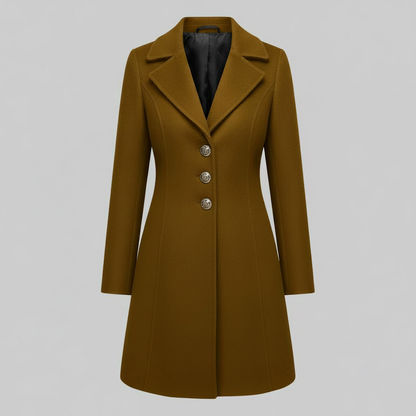 Elegant Women's Coat with Buttons | Winter Coats Women