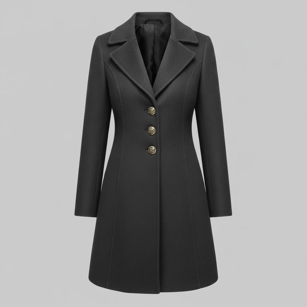 Elegant Women's Coat with Buttons | Winter Coats Women