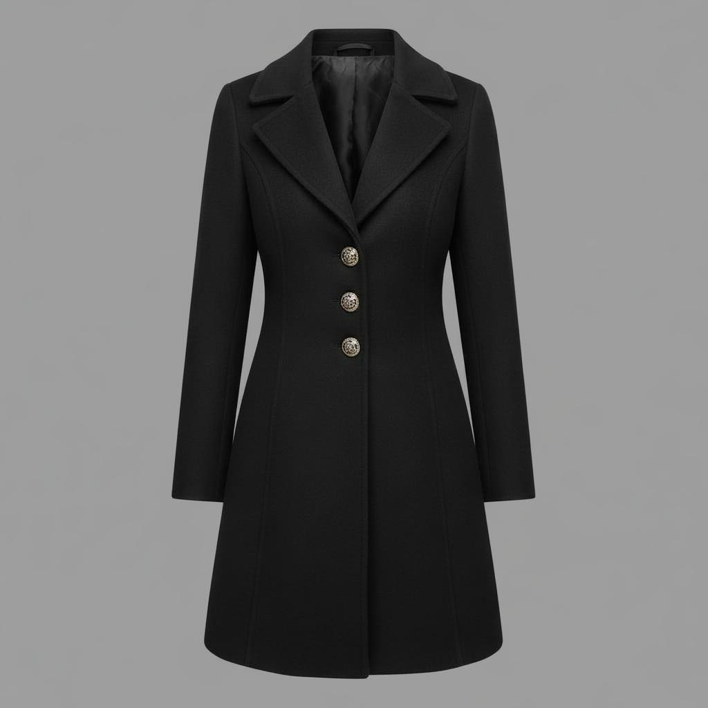 Elegant Women's Coat with Buttons | Winter Coats Women