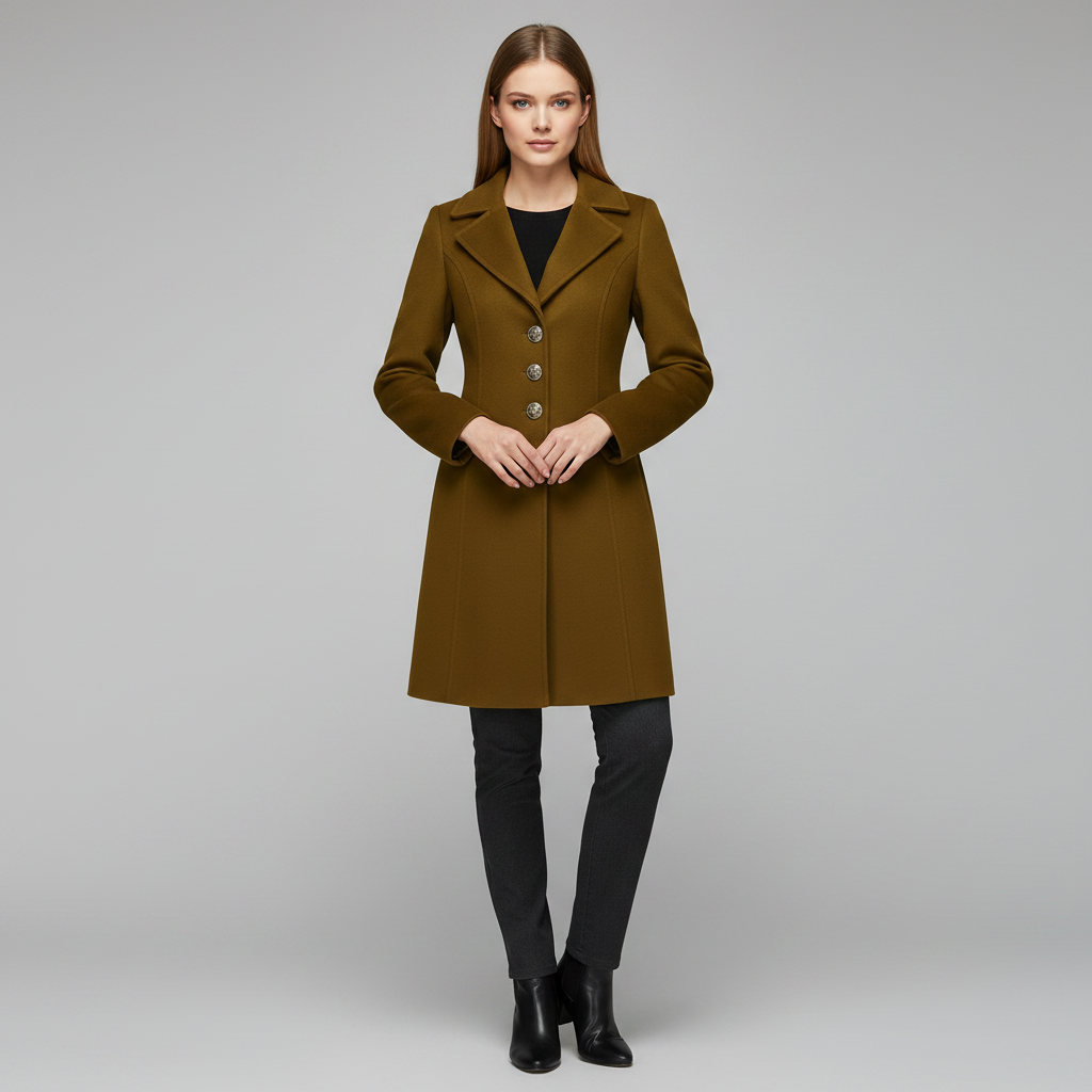 Elegant Women's Coat with Buttons | Winter Coats Women
