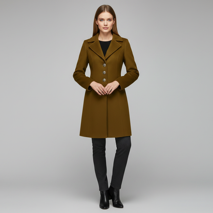 Elegant Women's Coat with Buttons | Winter Coats Women