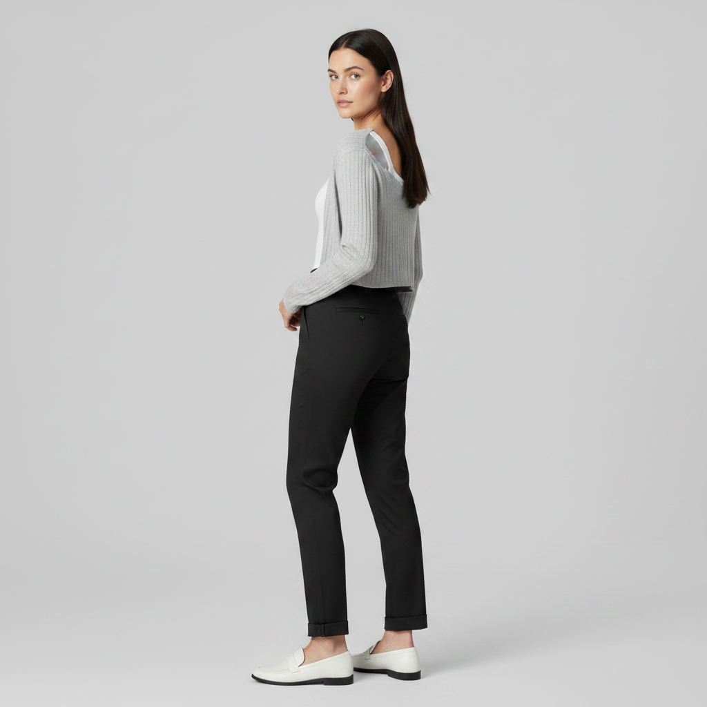 High Waist Women's Suit Trousers | Elegant Office Attire
