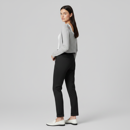 High Waist Women's Suit Trousers | Elegant Office Attire