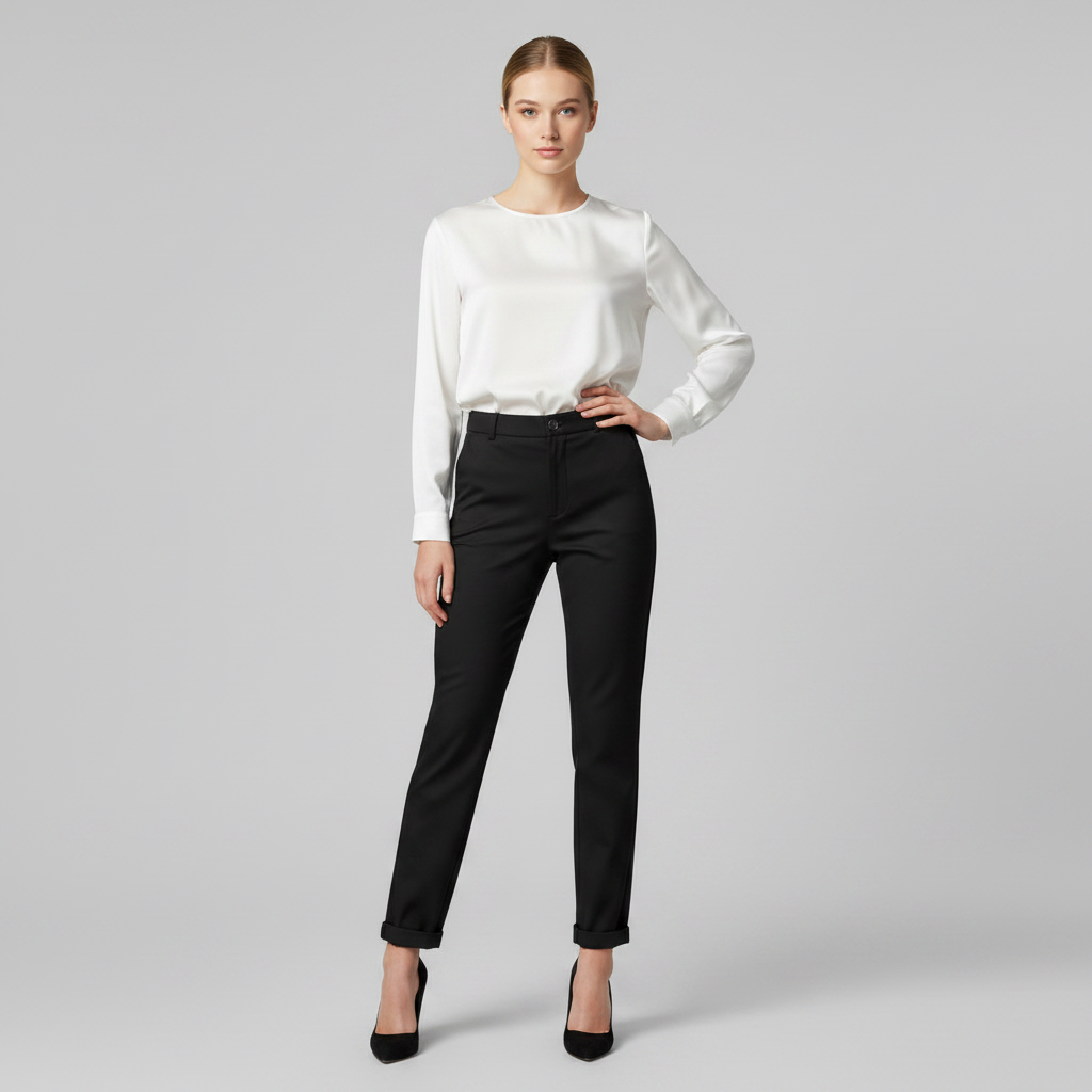 High Waist Women's Suit Trousers | Elegant Office Attire