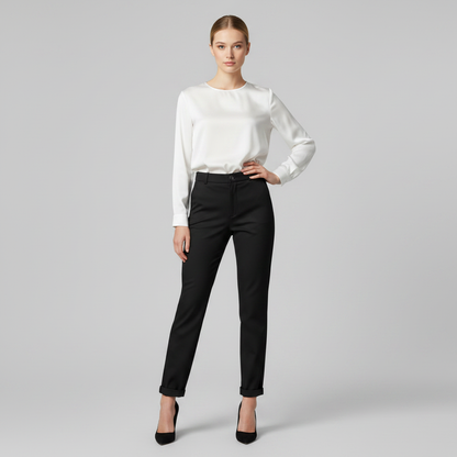 High Waist Women's Suit Trousers | Elegant Office Attire