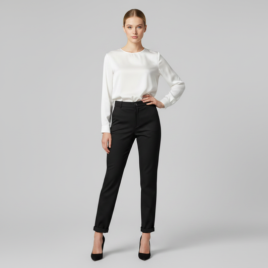 High Waist Women's Suit Trousers | Elegant Office Attire