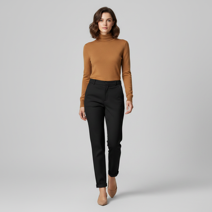 High Waist Women's Suit Trousers | Elegant Office Attire