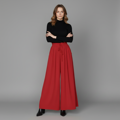 Linen Wide Leg Pants Women | Comfortable Black Trousers