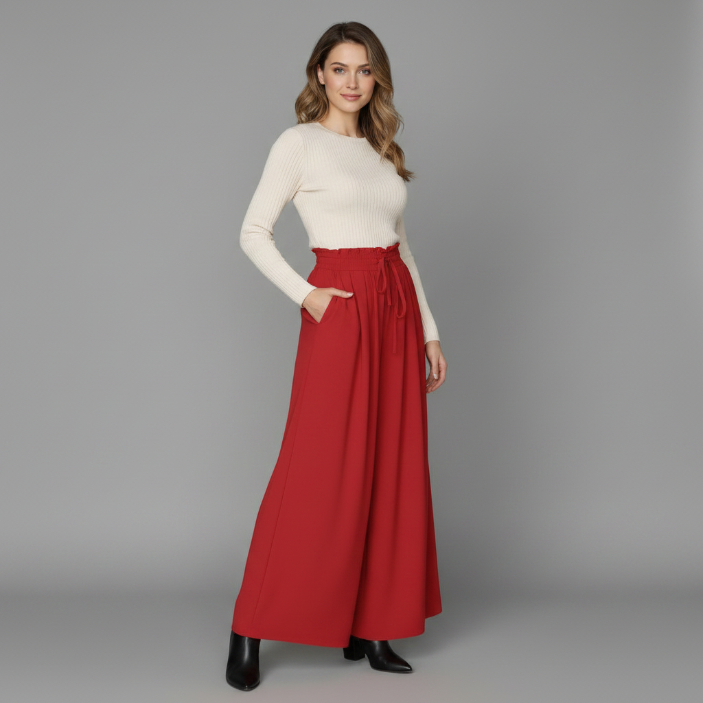Linen Wide Leg Pants Women | Comfortable Black Trousers