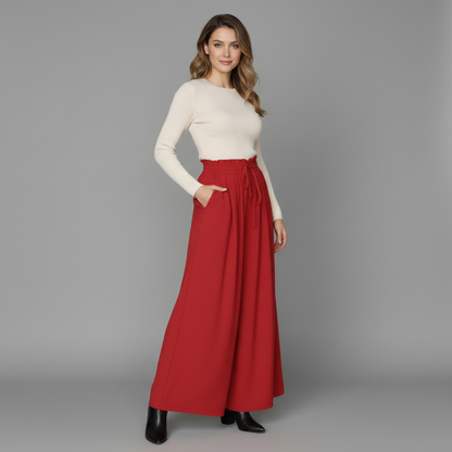 Linen Wide Leg Pants Women | Comfortable Black Trousers