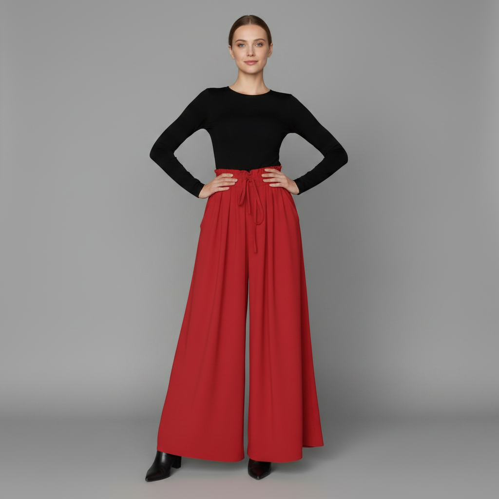 Linen Wide Leg Pants Women | Comfortable Black Trousers