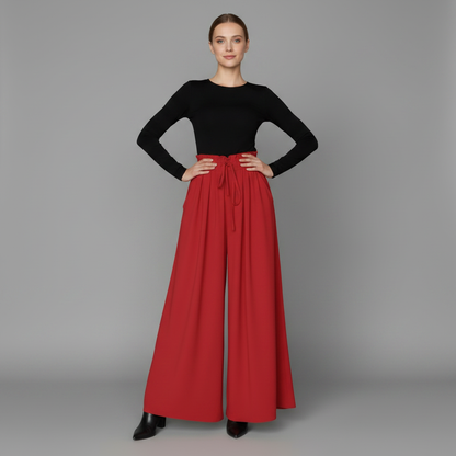 Linen Wide Leg Pants Women | Comfortable Black Trousers