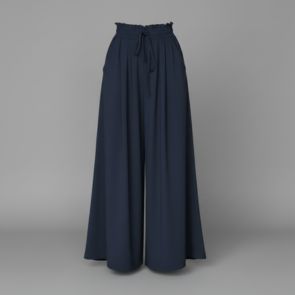 Linen Wide Leg Pants Women | Comfortable Black Trousers