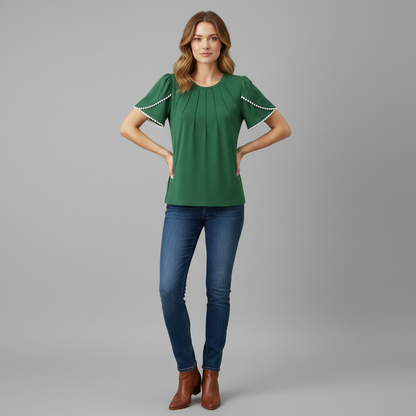 Vanessa Blouse | Women's Top Casual Summer Cotton Blouse